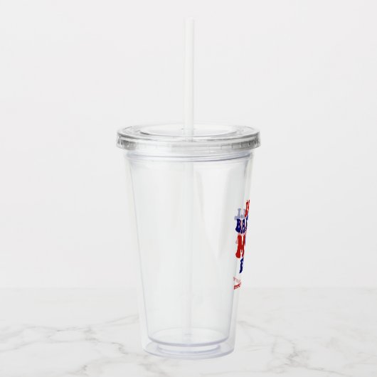 私の野球で母のエラヴィンテージレトロチーム名 アクリルタンブラー (右)