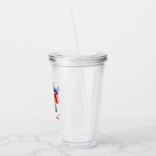 私の野球で母のエラヴィンテージレトロチーム名 アクリルタンブラー (左)