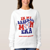 私の野球で母のエラヴィンテージレトロチーム名 スウェットシャツ (正面)