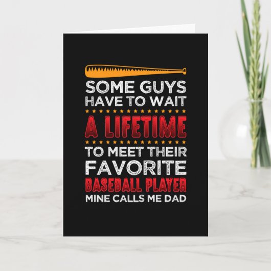 私の野球選お気に入りの手が私を呼ぶパパ カード (正面)