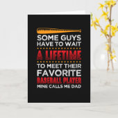 私の野球選お気に入りの手が私を呼ぶパパ カード (黄色い花)