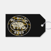 私の野生動物のヒーロー ギフトタグ (正面(横))