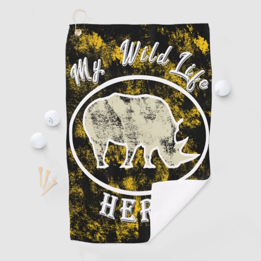 私の野生動物のヒーロー ゴルフタオル (インサイチュ)