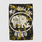 私の野生動物のヒーロー ゴルフタオル (正面)