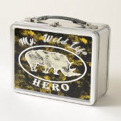 私の野生動物のヒーロー メタルランチボックス (正面)
