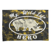 私の野生動物のヒーロー 枕カバー (正面右)