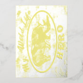 私の野生動物のヒーロー 箔招待状 (正面)