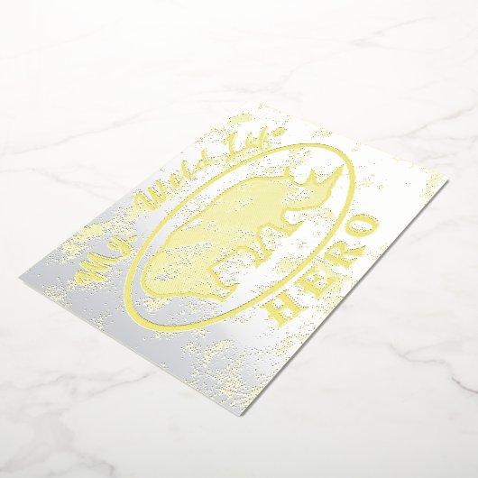 私の野生動物のヒーロー 箔招待状 (回転した状態)