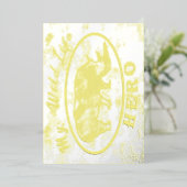 私の野生動物のヒーロー 箔招待状 (立ち正面)