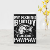 私の釣りの友達がパパと呼ぶ父の日の魚 カード (黄色い花)