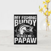私の釣りの相棒がパパと呼ぶ 父の日の釣り カード (黄色い花)