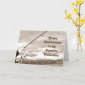 私の釣り人の記念日お気に入りのおめでとう カード (黄色い花)