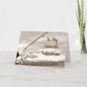 私の釣り人の記念日お気に入りのおめでとう カード (正面)