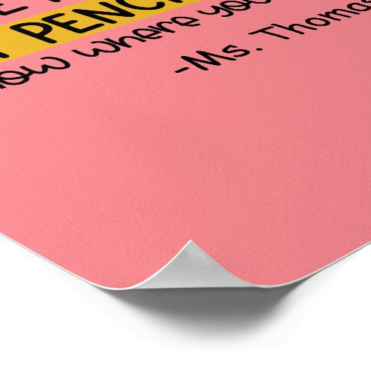 私の鉛筆を先生教室に戻おもしろいして ポスター (角)