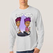 私の鉛筆灰色の男性の長袖Tシャツに刺さった Tシャツ (正面)