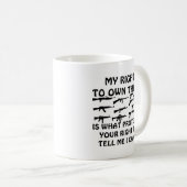 私の銃の権利はあなたの憲法修正第1条を保護します コーヒーマグカップ (正面右)