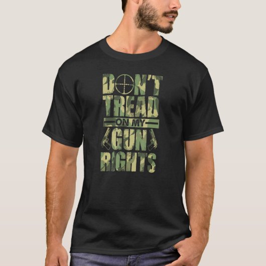 私の銃の権利プロ2a秒の修正版を踏んではいけない tシャツ (正面)