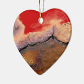 私の錆びた壊れたハート(陶芸) セラミックオーナメント (左)