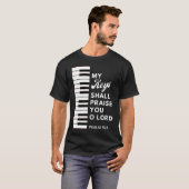 私の鍵は主キリスト教のミュージシャンを賞賛する Tシャツ (正面フル)