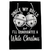 私の鐘を鳴らして私は白いクリスマスを保証する ミディアムペーパーバッグ (正面)