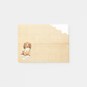 私の長い髪のダックスフントは私の宿題を食べました ポストイット (正面)