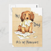 私の長髪ダッシ食べャンド宿題 ポストカード (正面/裏面)