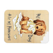 私の長髪ダッシ食べャンド宿題 マグネット (横)