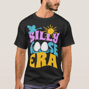 私の間抜け時代でおもしろいかわいいグースシャツミームレトロ Tシャツ