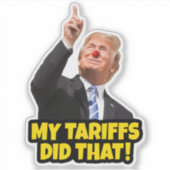 私の関税はその切り株のアンチ切りおもしろい札をした シール (正面)