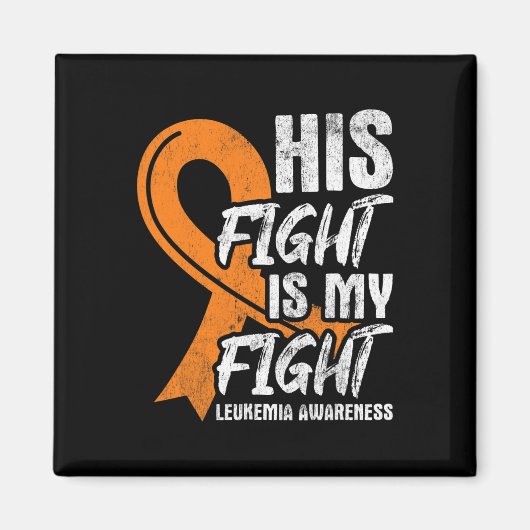 私の闘病 白血病 Awareness リボン 白血病 マグネット (正面)