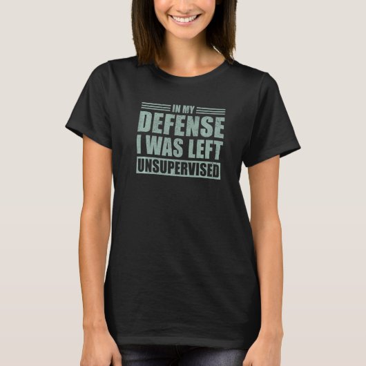 私の防衛では、私は監督され離れていないレトロヴィンタ Tシャツ (正面)
