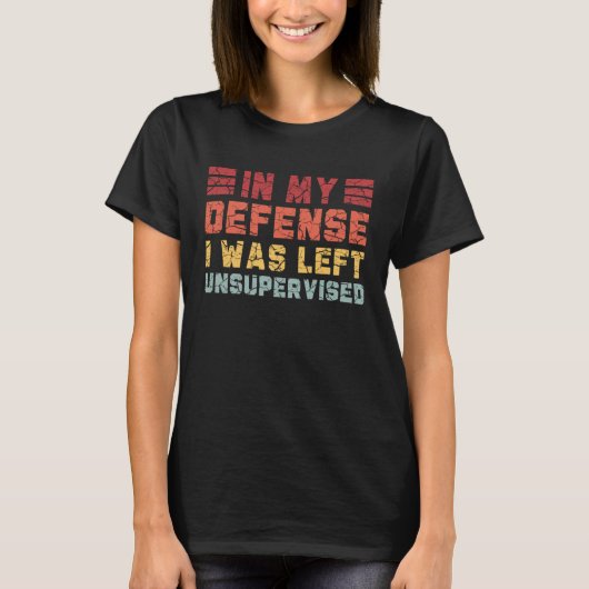 私の防衛では、私は監督され離れていないレトロヴィンタ Tシャツ (正面)