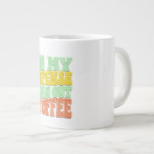 私の防衛でコーヒ走ーレトロを失ったおもしろい ジャンボコーヒーマグカップ (正面右)