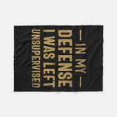 私の防衛で私は監督さ離れれない皮肉ク フリースブランケット (正面(横))