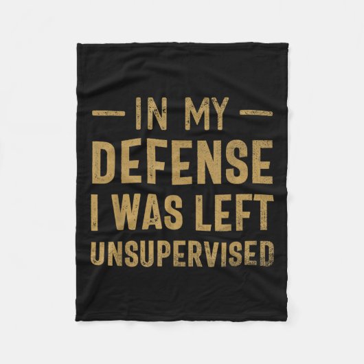 私の防衛で私は監督さ離れれない皮肉ク フリースブランケット (正面)