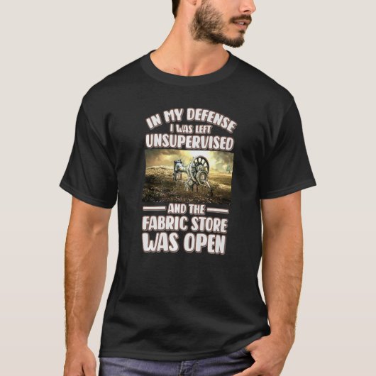 私の防衛で私は監督離れされていない布屋だった Tシャツ (正面)