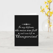 私の防衛の中で月は満月で私はUnsだった カード (黄色い花)