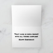 私の陰見られるか。 バースデー・カード カード (内部)