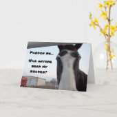 私の陰見られるか。 バースデー・カード カード (黄色い花)