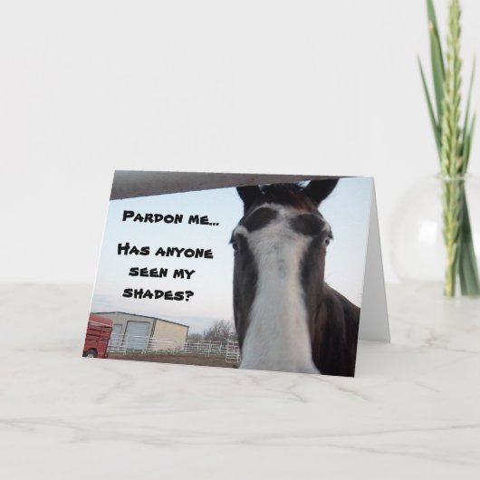 私の陰見られるか。 バースデー・カード カード (正面)