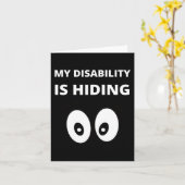 私の障害は障害を隠している認識度 カード (黄色い花)