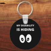 私の障害は障害を隠している認識度 キーホルダー (裏面)