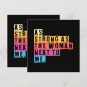 私の隣の女性と同じくらい強く、女性は非力だ セーブザデート (正面/裏面)