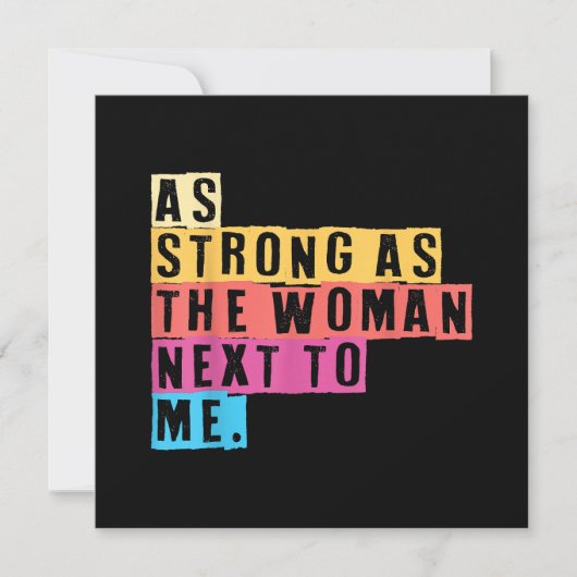 私の隣の女性と同じくらい強く、女性は非力だ セーブザデート (正面)