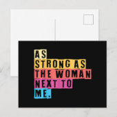 私の隣の女性と同じくらい強く、女性は非力だ ポストカード (正面/裏面)