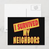 私の隣人の迷惑行為に耐え抜いた ポストカード (正面/裏面)