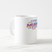 私の隣人は聞非常に良い音楽に コーヒーマグカップ (正面左)