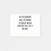 私の隣人は聞音楽に素晴らし興味がある ポストイット (正面)