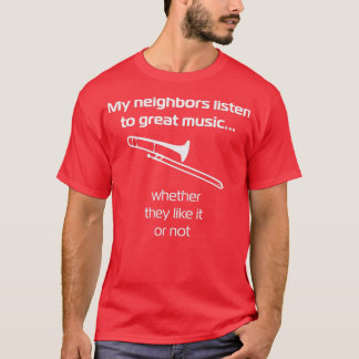 私の隣人を聞音楽に素晴らしTromone Tシャツ