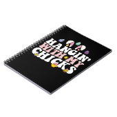 私の雛とハキン'イースターバニーGroovyレトロ ノートブック (左側)